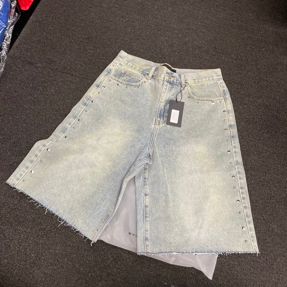 Homme Femme Studded Denim Shorts Blue Men's SZ 32 Rare New NWT Sold Out